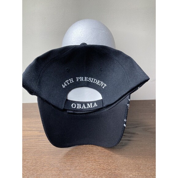 City Hunter Obama 44th President Black Cap Hat Adjustable Strap NWT - Picture 4 of 5